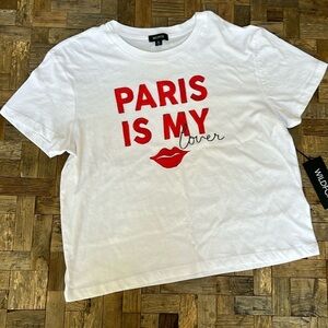 WildFox Paris Is My Lover Baby Tee Shirt NWT